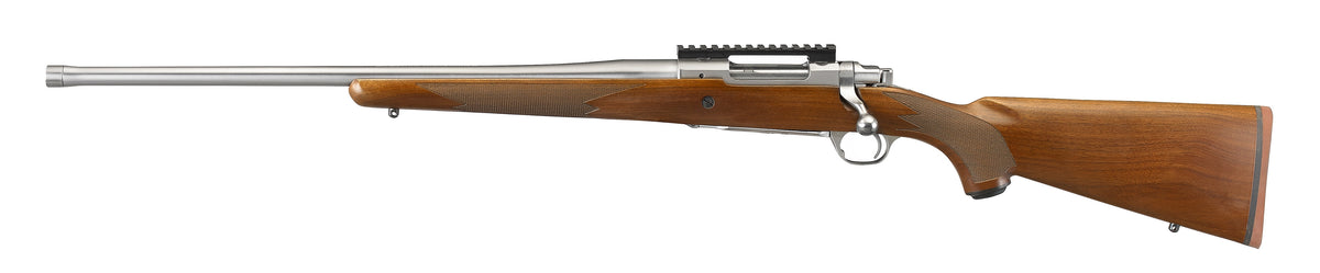 Ruger Hawkeye Hunter 6.5 Creedmoor 3+1 22" Left-Hand Satin Stainless Threaded Barrel, Picatinny Rail, Walnut Pistol Grip Stock (Model 57120)