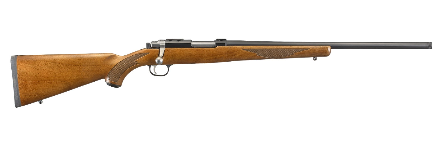 Ruger 77/17 .17 WSM Bolt-Action Rifle, 6+1 Capacity, 20" Threaded Barrel, Blued Steel, Walnut Stock