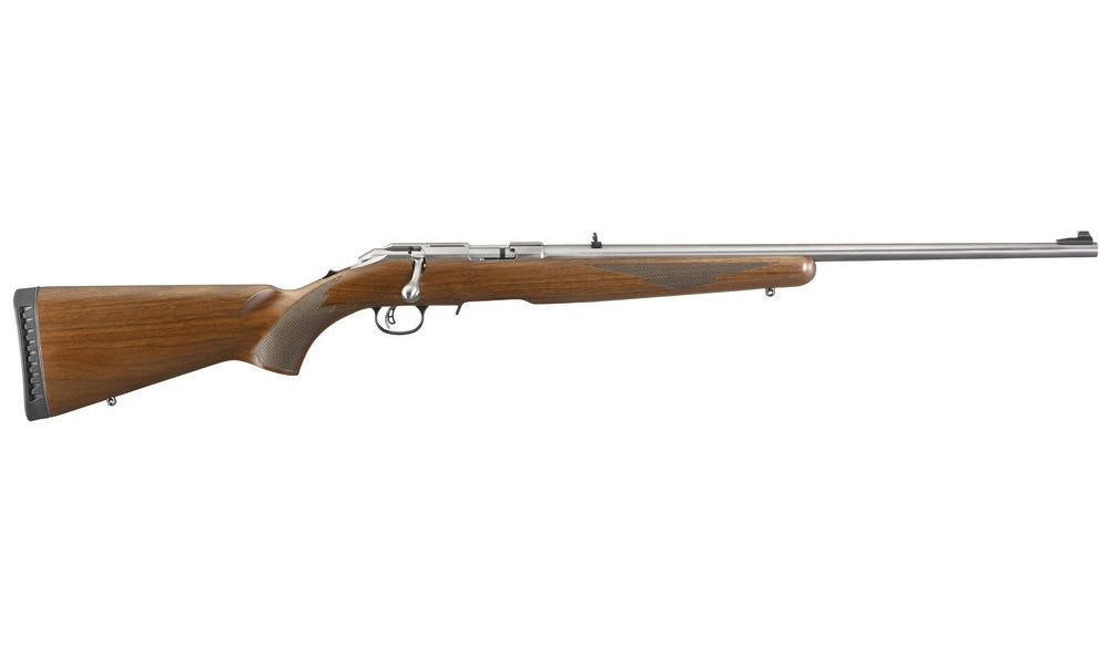 Ruger American 22 WMR Stainless/Wood 22" 9+1 with Gold Bead Front Sight