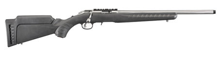 Ruger American Rimfire 17 HMR 9+1 18" Satin Stainless Threaded Barrel, Black Synthetic Stock