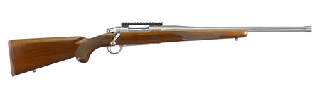 Ruger Hawkeye Hunter .300 Win Mag 3+1 24" Satin Stainless Threaded Barrel, Picatinny Rail, American Walnut Pistol Grip Stock (Model 57109)