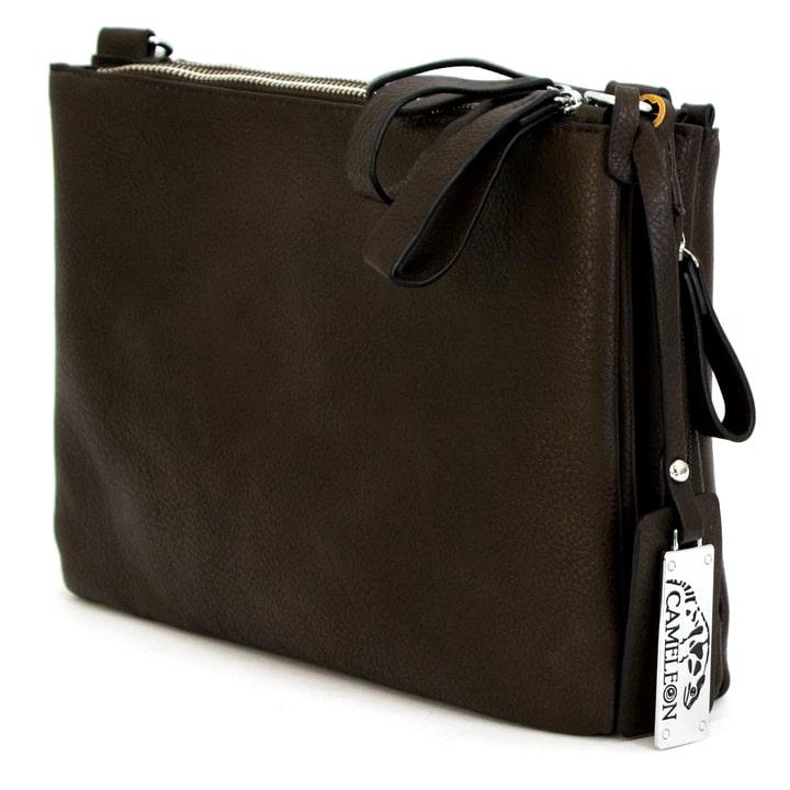Cameleon Iris CCW Crossbody Bag Burnt Umber Vegan Leather
