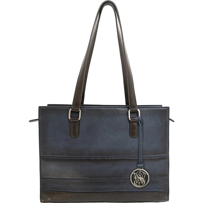 Cameleon S&W Structured Leather Concealed Carry Purse Blue