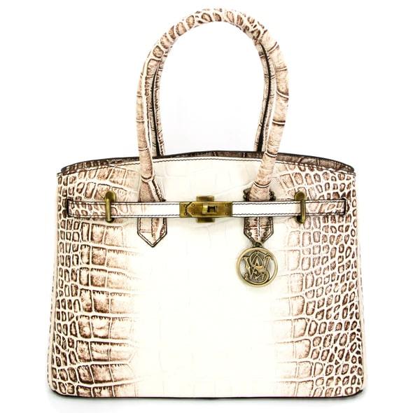 Cameleon S&W Croc Pattern Concealed Carry Handbag Gold Hardware