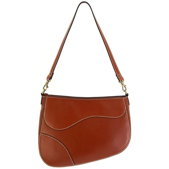 Cameleon Saddle CCW Concealed Carry Purse Brown Leather