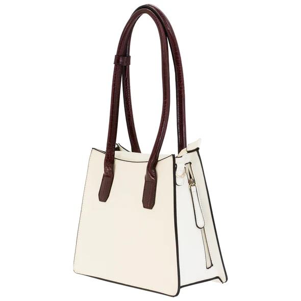 Cameleon Myla White CCW Tote Shoulder Bag with Ambidextrous Pocket
