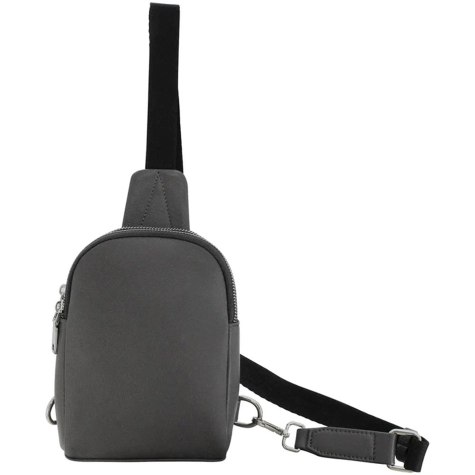 Cameleon Stav CCW Sling Bag Concealed Carry Purse Black Leather