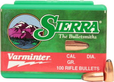 Sierra .224 45gr Soft Point Boat Tail Hornet Bullets 100-Pack