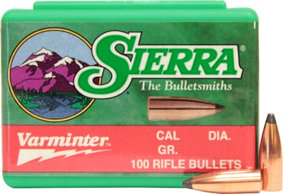 Sierra Varminter .308 135gr Hollow Point Reloading Bullets 100-Count