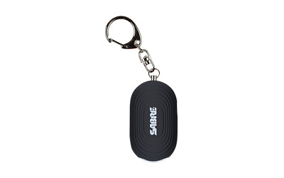 SABRE Black 130dB Personal Alarm with LED Light and Snap Hook Keychain