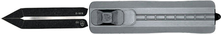 Templar Knife Small OTF Side Slider Grey/Black DGGR D2 2.75" Blade