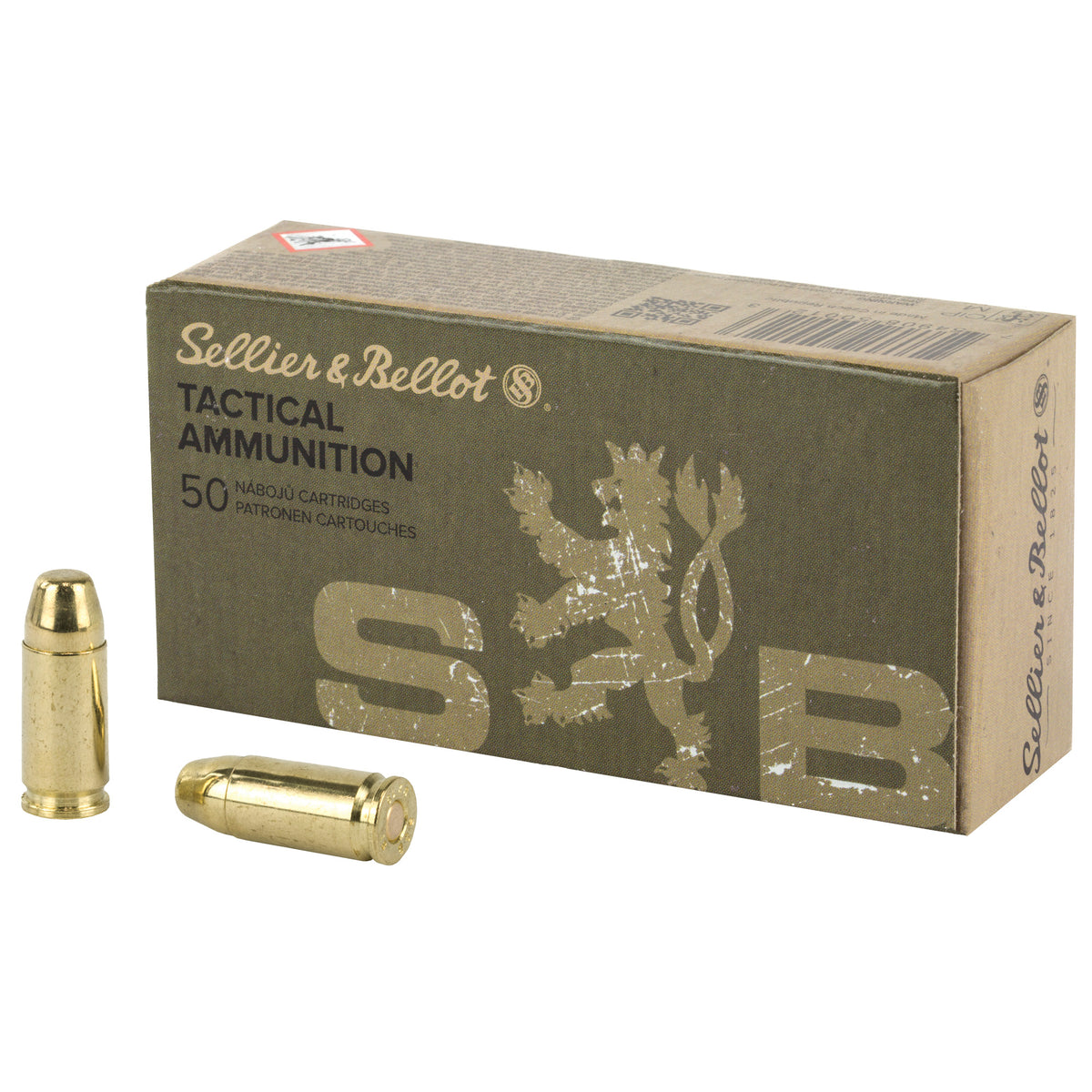 Sellier & Bellot (S&B) 9mm Luger/Parabellum SB9SUBA Subsonic Full Metal Jacket FMJ 140 Grain