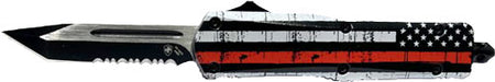 Templar Knife Small Out-the-Front Back the Red 2.75" Serrated Tanto