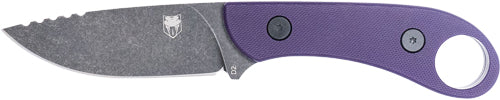 CobraTec D2 Steel Skinner Fixed Blade 3.75" Purple G10 Handle and Kydex Sheath