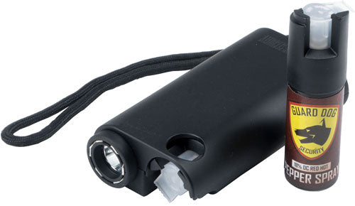 Guard Dog Black Olympian Stun Gun with Light and Pepper Spray, 3-in-1