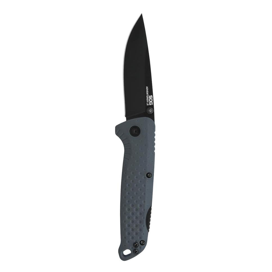 SOG Knives Adventurer LB Folding Knife 3" Drop Point Grey Nylon Handle