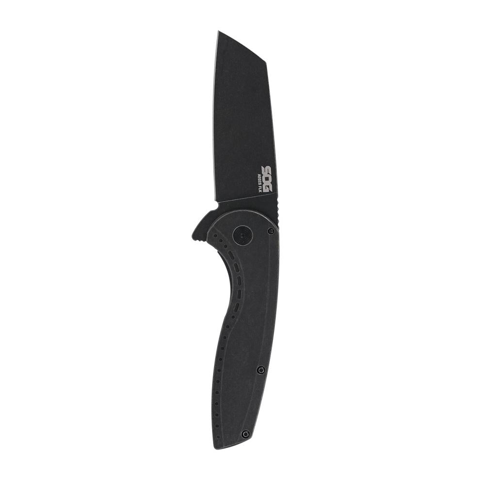 SOG Aegis FLK 2.0 Flipper Folding Knife 3.25" Wharncliffe Stainless Steel Black