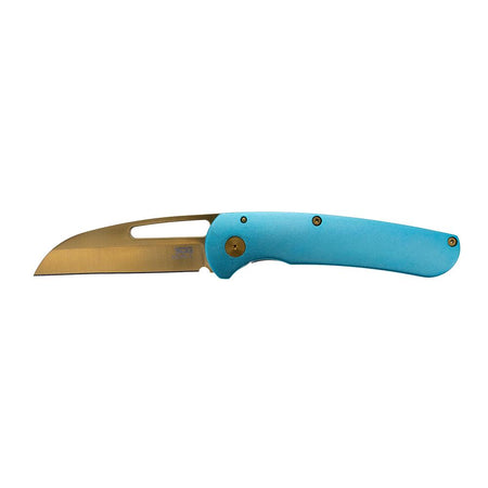 SOG Knives Escape FL Folder 3" Cryo 9CR Sheepsfoot Blade Blue Gold
