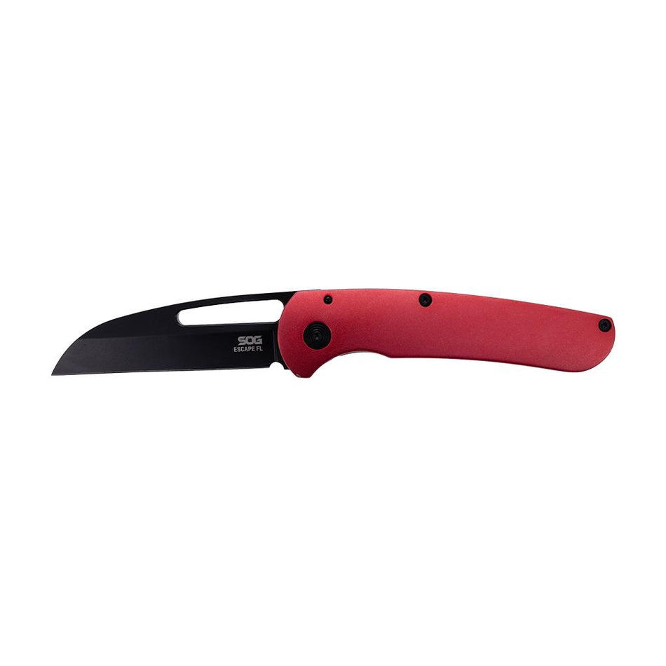 SOG Knives Escape FL 3" Cryo 9CR Sheepsfoot Folding Knife Red Black