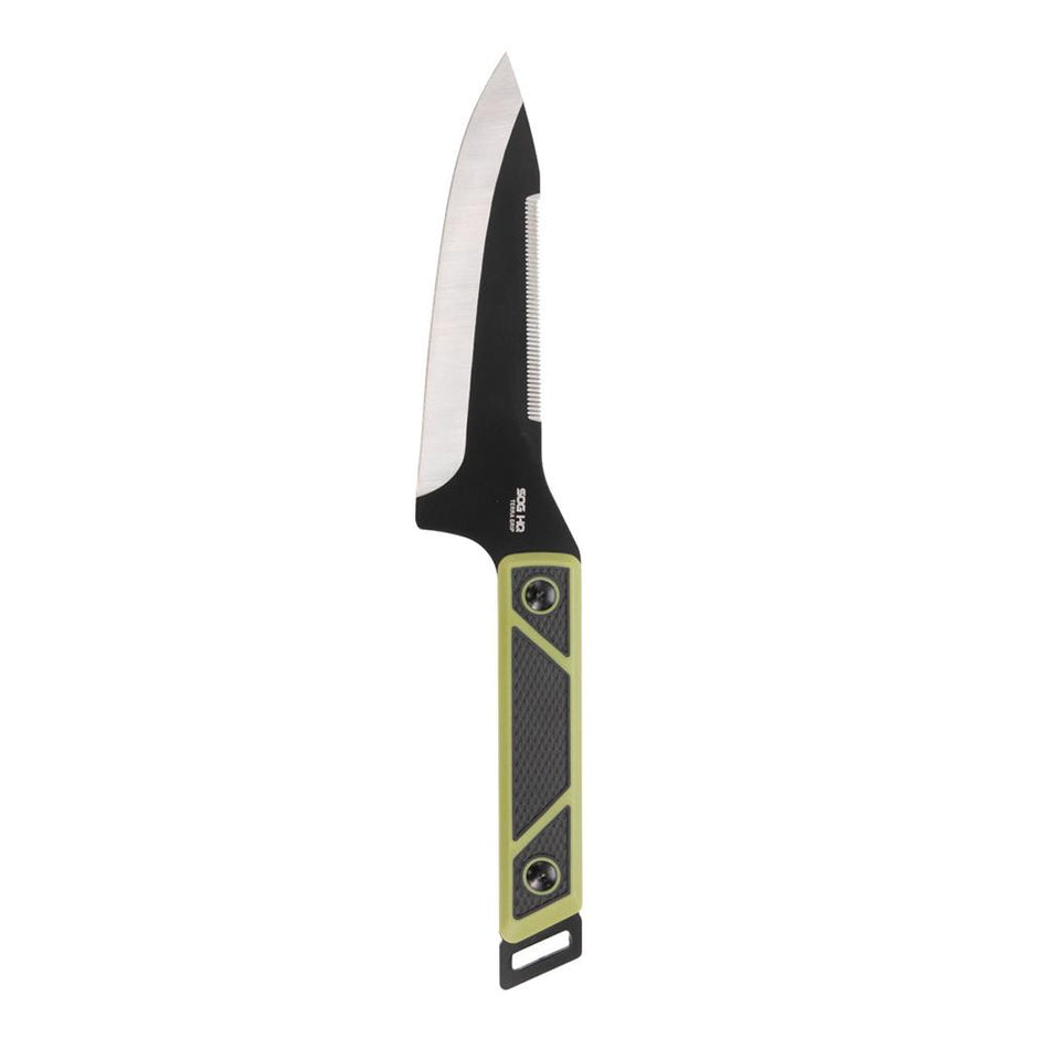 SOG Knives TerraGrip Camp Knife Drop Point Blade 6-7/10" Black Green