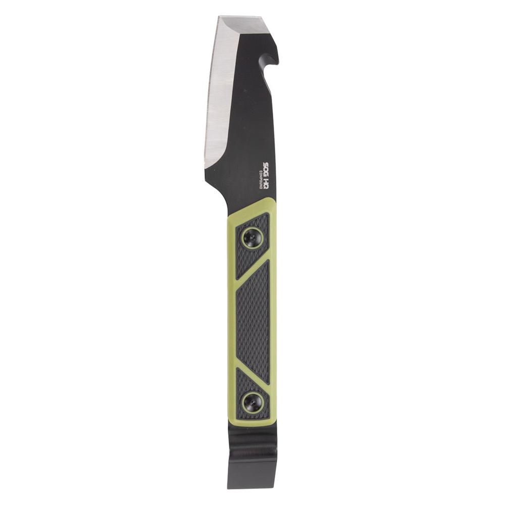 SOG Knives Tac-Pry Fixed Blade 4 Inch Pry Bar Knife Green Black