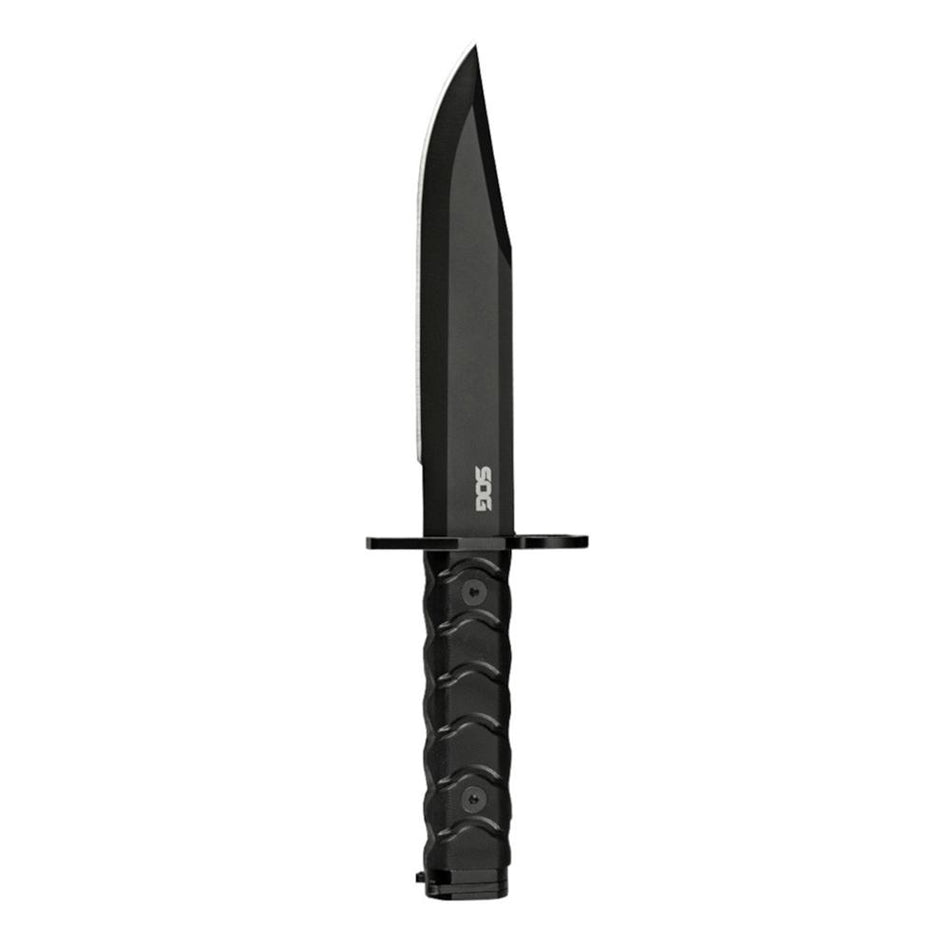 SOG Knives BAR15C Clip Point Bayonet Fixed Knife Black Box 7.1 Inch Blade