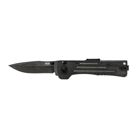 SOG Slim Jim 2.0 Assisted Open Folding Knife 3-1/5" Clip Point AUS-8 Steel Black Clam Pack