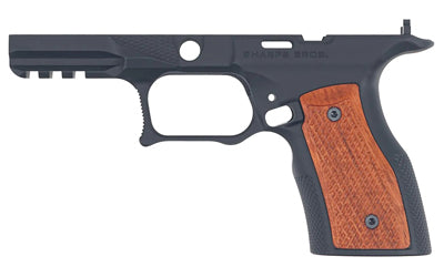 Sharps Bros. SBGM16 Billet Aluminum Grip Module, Fits Springfield Echelon, Black Anodized, Brazilian Cherry Grips