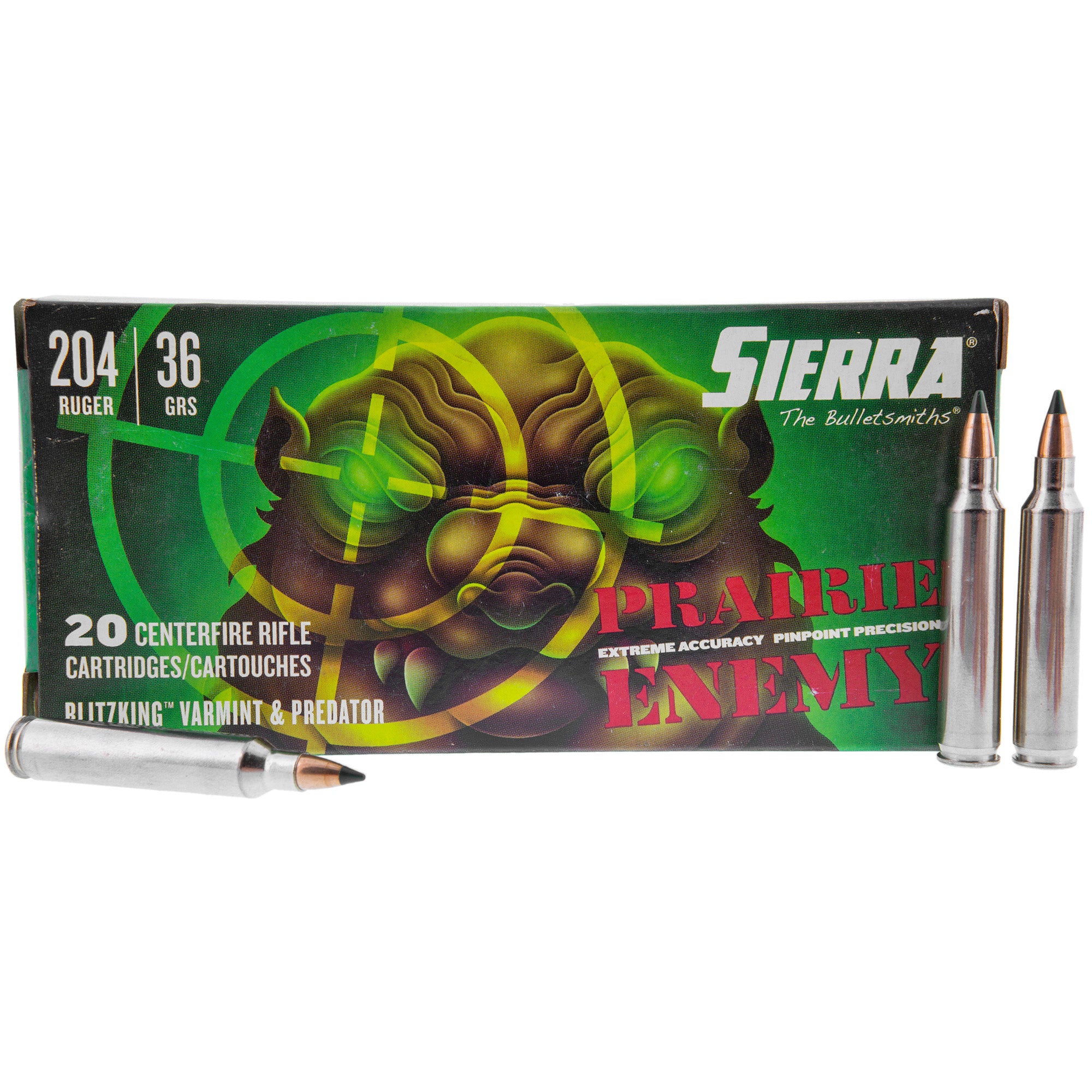 Sierra .204 Ruger A103611 Prairie Enemy Sierra BlitzKing 36 Grain