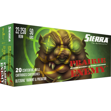 Sierra .22-250 Remington A145114 Prairie Enemy Ballistic Tip 50 Grain