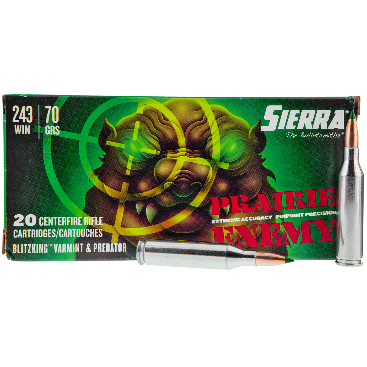 Sierra .243 Winchester A150702 Prairie Enemy Sierra BlitzKing 70 Grain