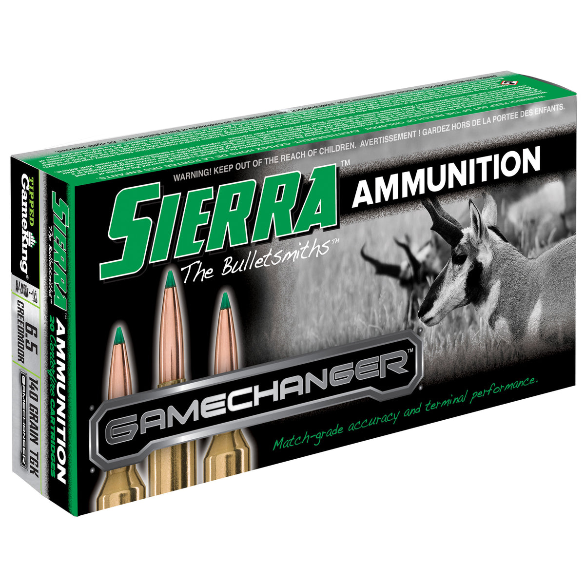 Sierra 6.5mm Creedmoor A434005 GameChanger Sierra Tipped GameKing 140 Grain