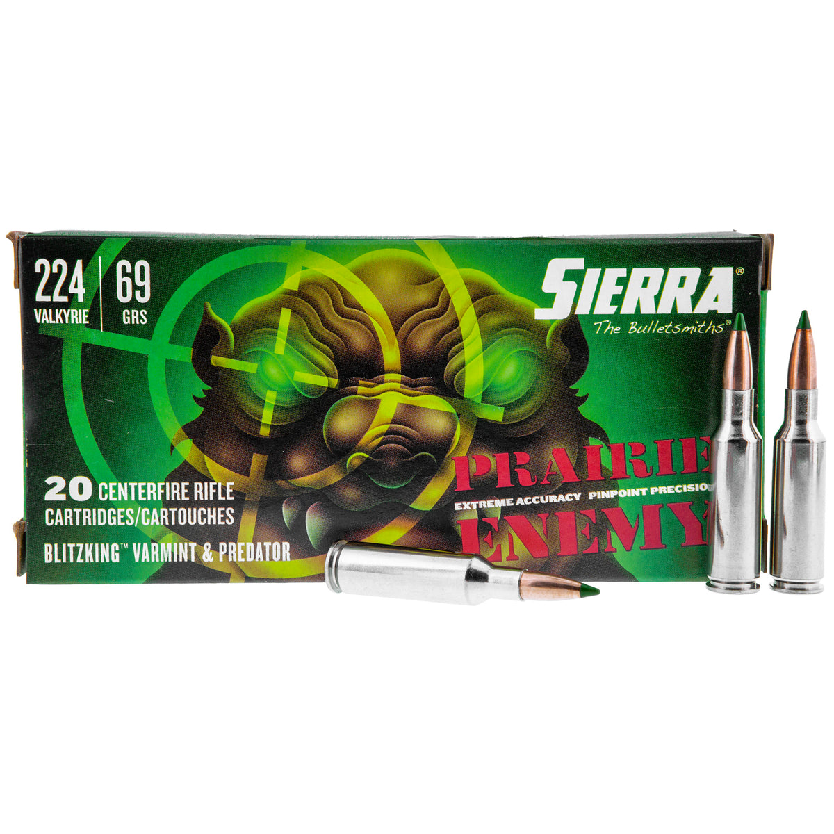 Sierra .224 Valkyrie A717112 Prairie Enemy Sierra BlitzKing 69 Grain