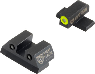 Night Fision SIG #8F/#8R Tritium Yellow Dot Square Rear Night Sight Set