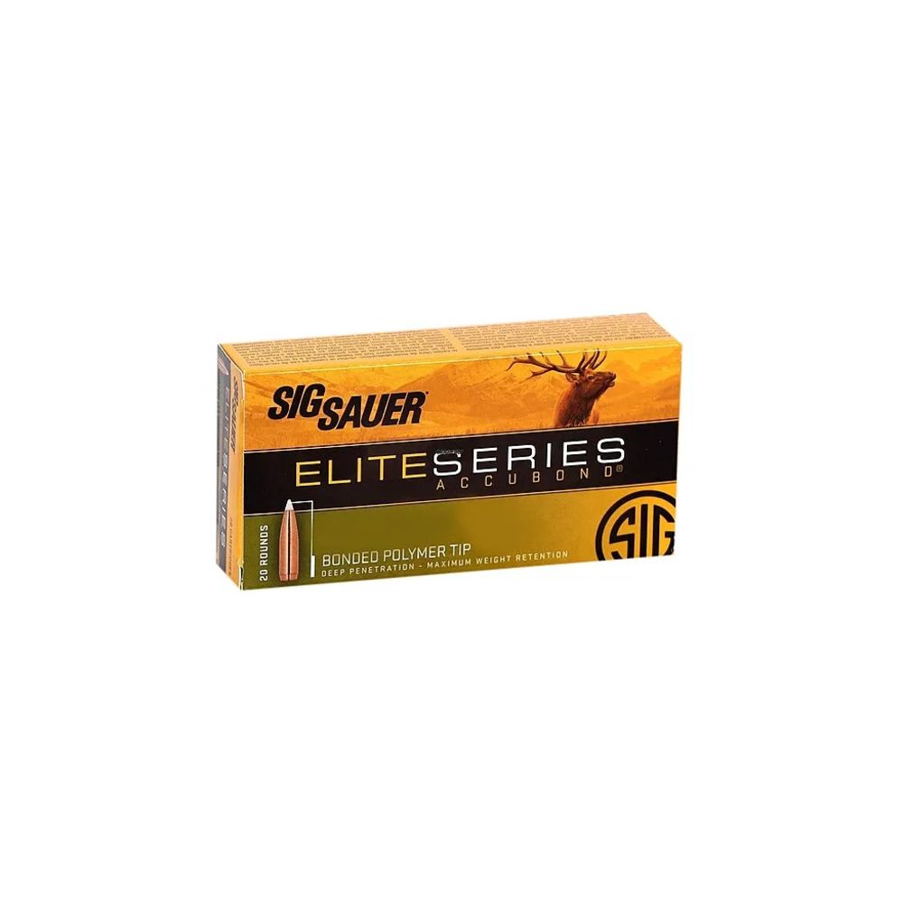 Sig Sauer .300 Winchester Mag Rifle Ammo Elite Series AccuBond Hunting PolyTip 180 grain 