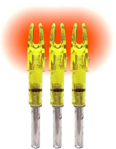 Lumenok Signature Series HD Orange Lighted Arrow Nock 3-Pack