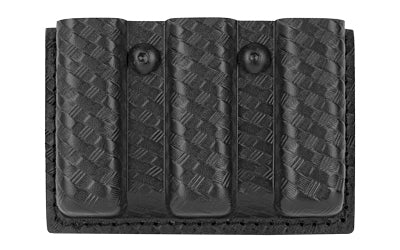 Safariland Model 775 Triple Mag Pouch for Glock 17, 2.25" Belt, Hardshell STX Basket Weave Black Finish