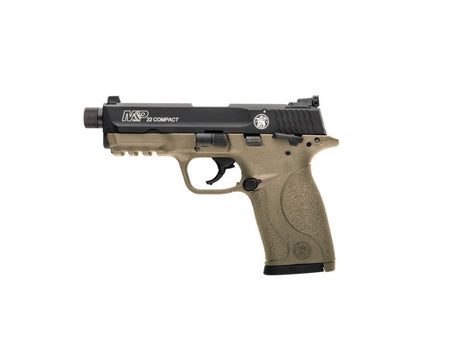 Smith & Wesson M&P Compact 22 LR 3.6" FDE Threaded Barrel Pistol, 10+1