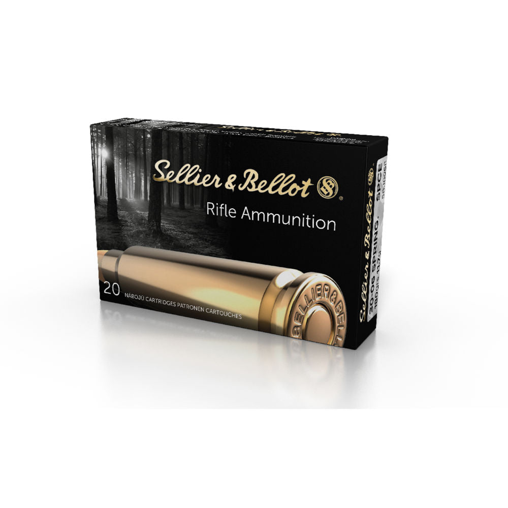 Sellier and Bellot .30-06 Springfield Rifle Ammo Rifle Soft Point Cut-Through Edge JSP 180 grain 