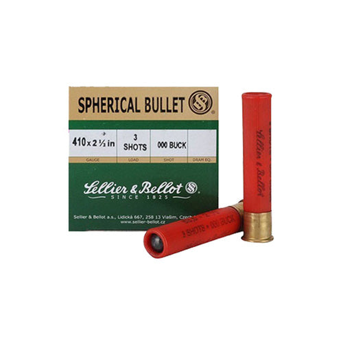 Sellier & Bellot (S&B) .410 Bore SB410A Hunting Buckshot 2.5" 1/2oz Buckshot