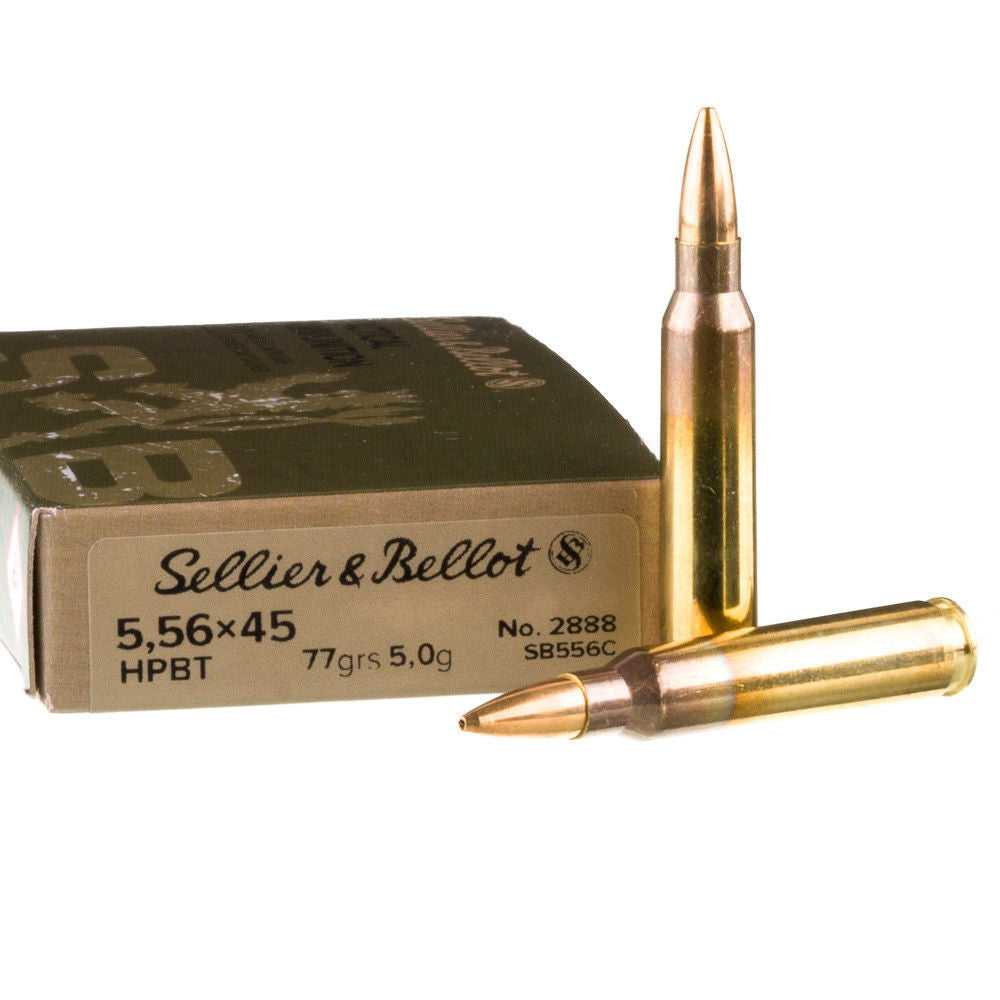 Sellier and Bellot Tactical 5.56x45mm NATO 77 Gr BTHP