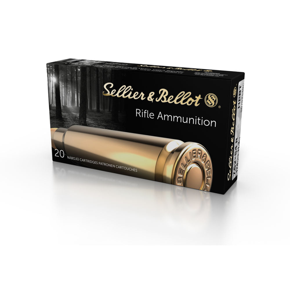 Sellier and Bellot 7.62x54mmR Rifle Ammo Rifle Hollow Point Boat Tail BTHP 174 grain 