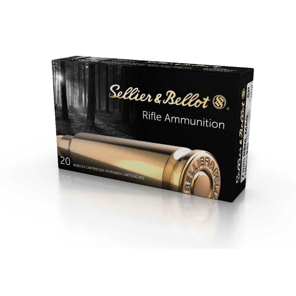 Sellier and Bellot 7mm Remington Mag Rifle Ammo Rifle Soft Point JSP 139 grain 