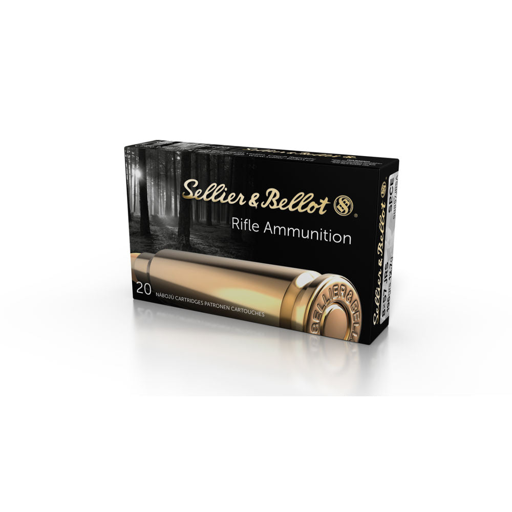 Sellier and Bellot 8x57mm JRS Rifle Ammo Rifle Soft Point Cut-Through Edge JSP 196 grain 
