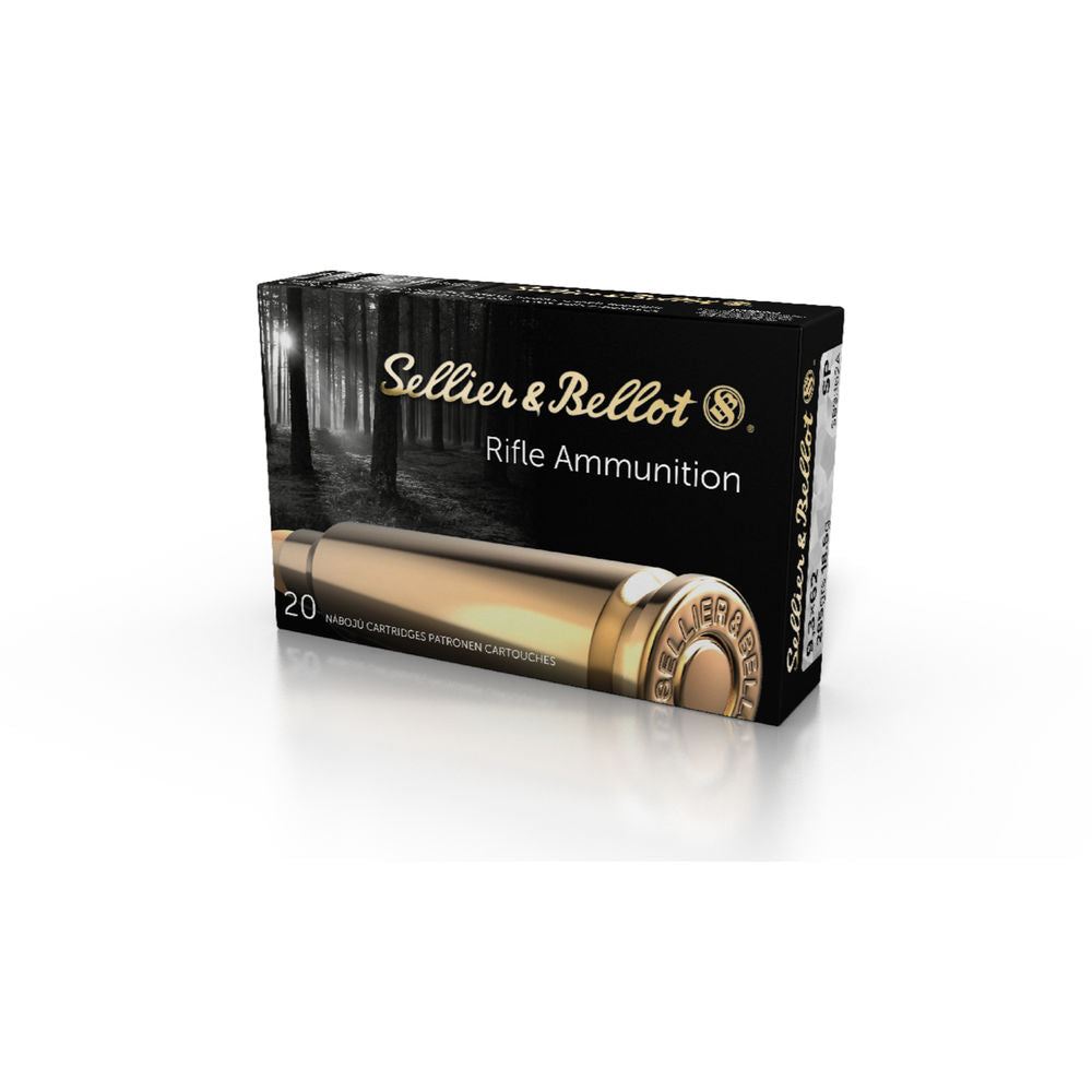 Sellier and Bellot 9.3x62mm Mauser Rifle Ammo Rifle Soft Point JSP 285 grain 
