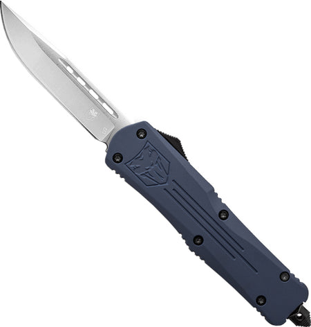 CobraTec FS3 Small OTF NYPD Blue 3" D2 Steel Drop Point Knife