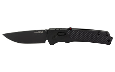 SOG Flash AT Folding Pocket Knife, 3.45" Straight Back, D2 Steel Blade, Titanium Nitride Finish, Black GRN Handle