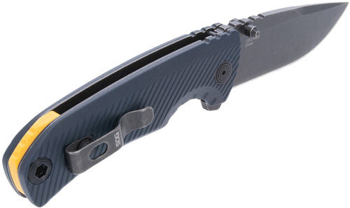SOG Tellus ATK 3.24" Spring-Assist Knife Squid Ink and Yellow