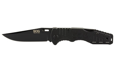 SOG SOG-FF1101-CP Salute 3.1" Folding Pocket Knife, Clip Point, G10 Handle, Black Finish