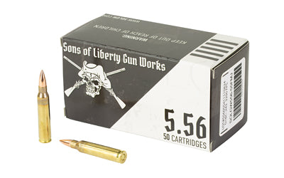 Sons of Liberty 5.56x45mm NATO Rifle Ammo  Full Metal Jacket FMJ 55 grain 
